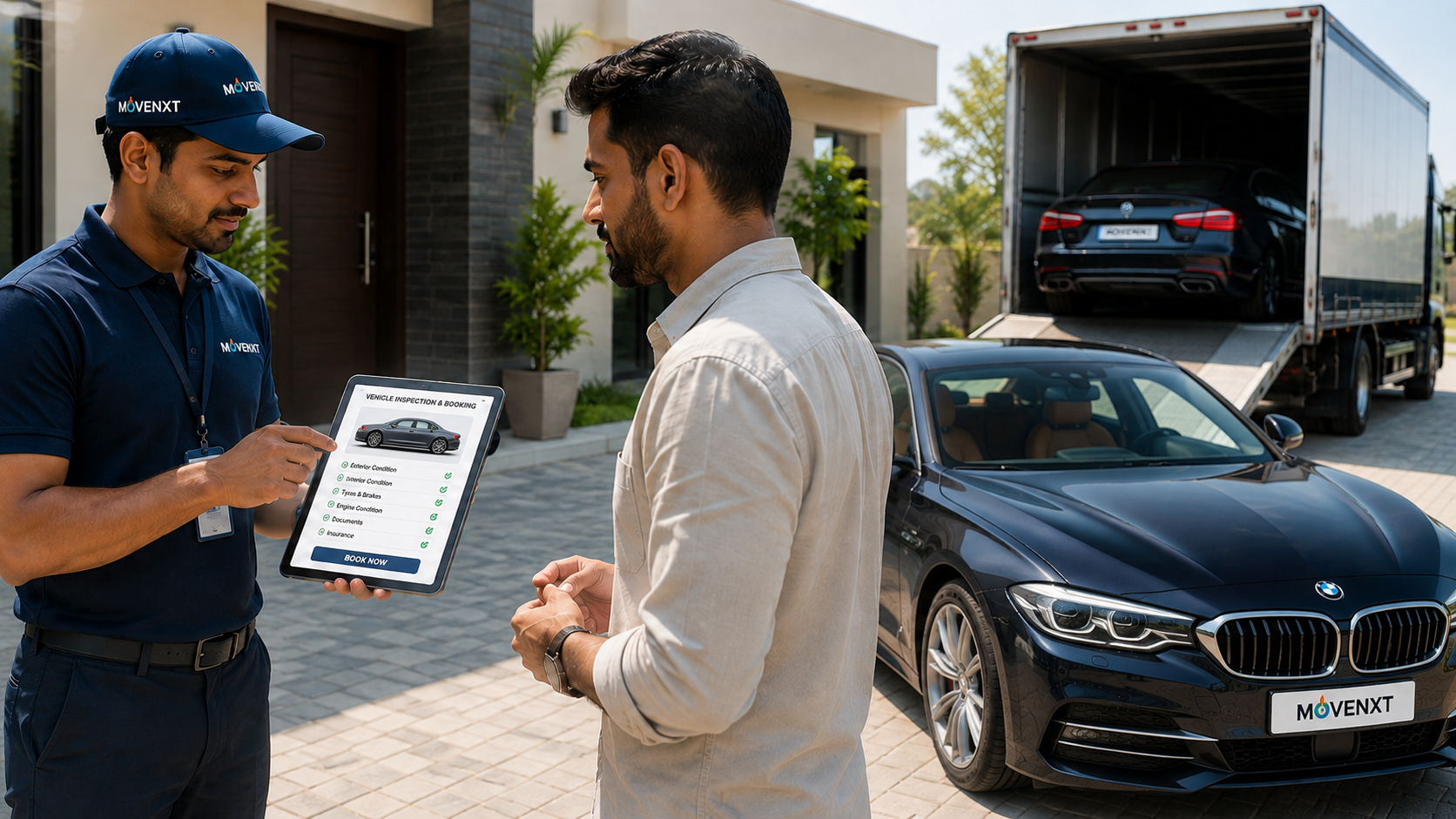 Inspect and book - Automobile Moving India vehicle condition report at pickup