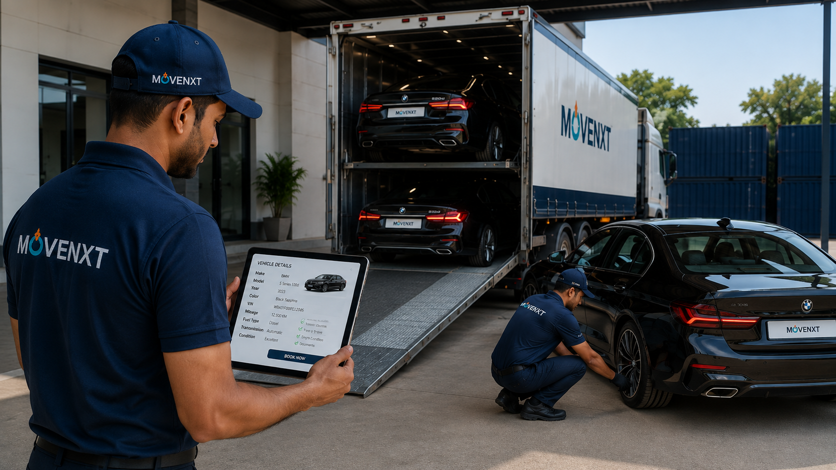 Transit and track - Automobile Moving India enclosed car transport with status updates