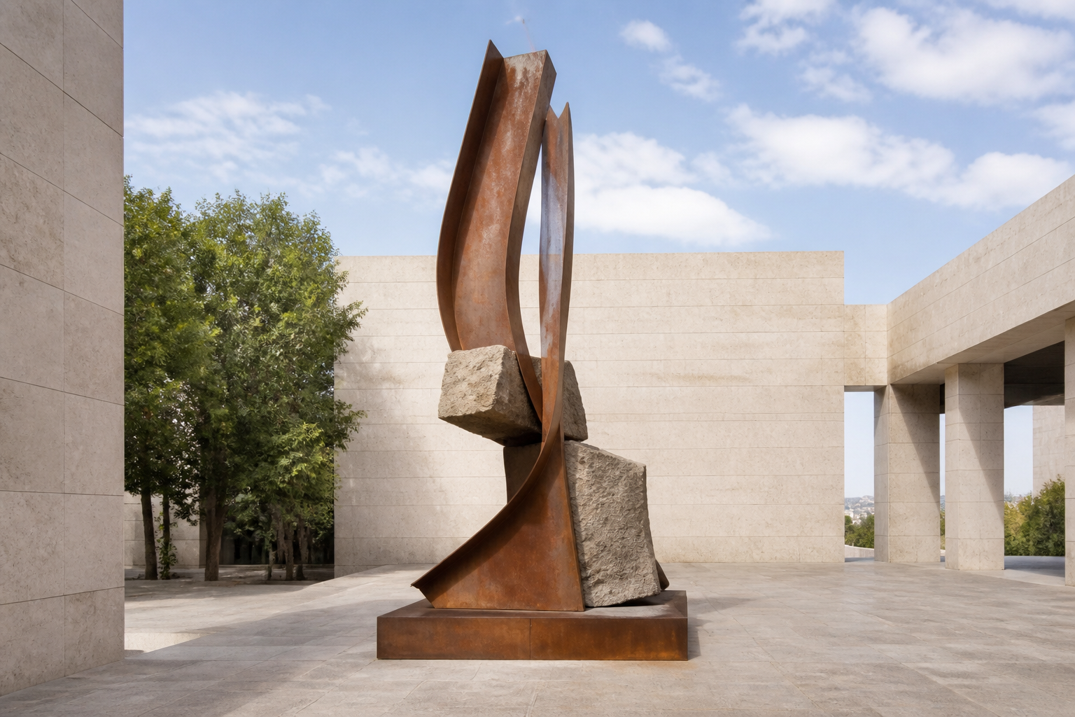 Large sculpture handling for hospitality projects