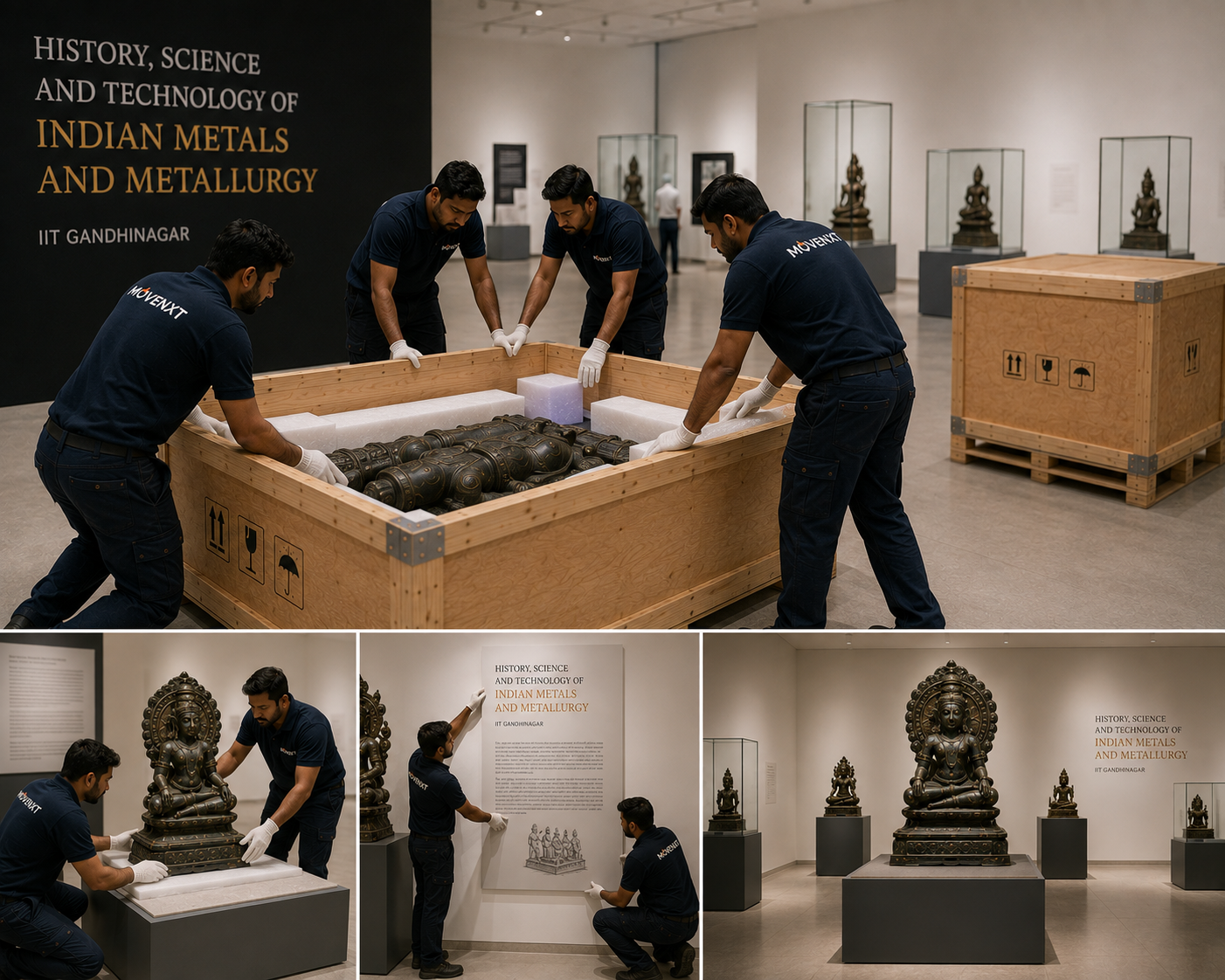 Installed with pride - on-site uncrating and installation at IIT Gandhinagar