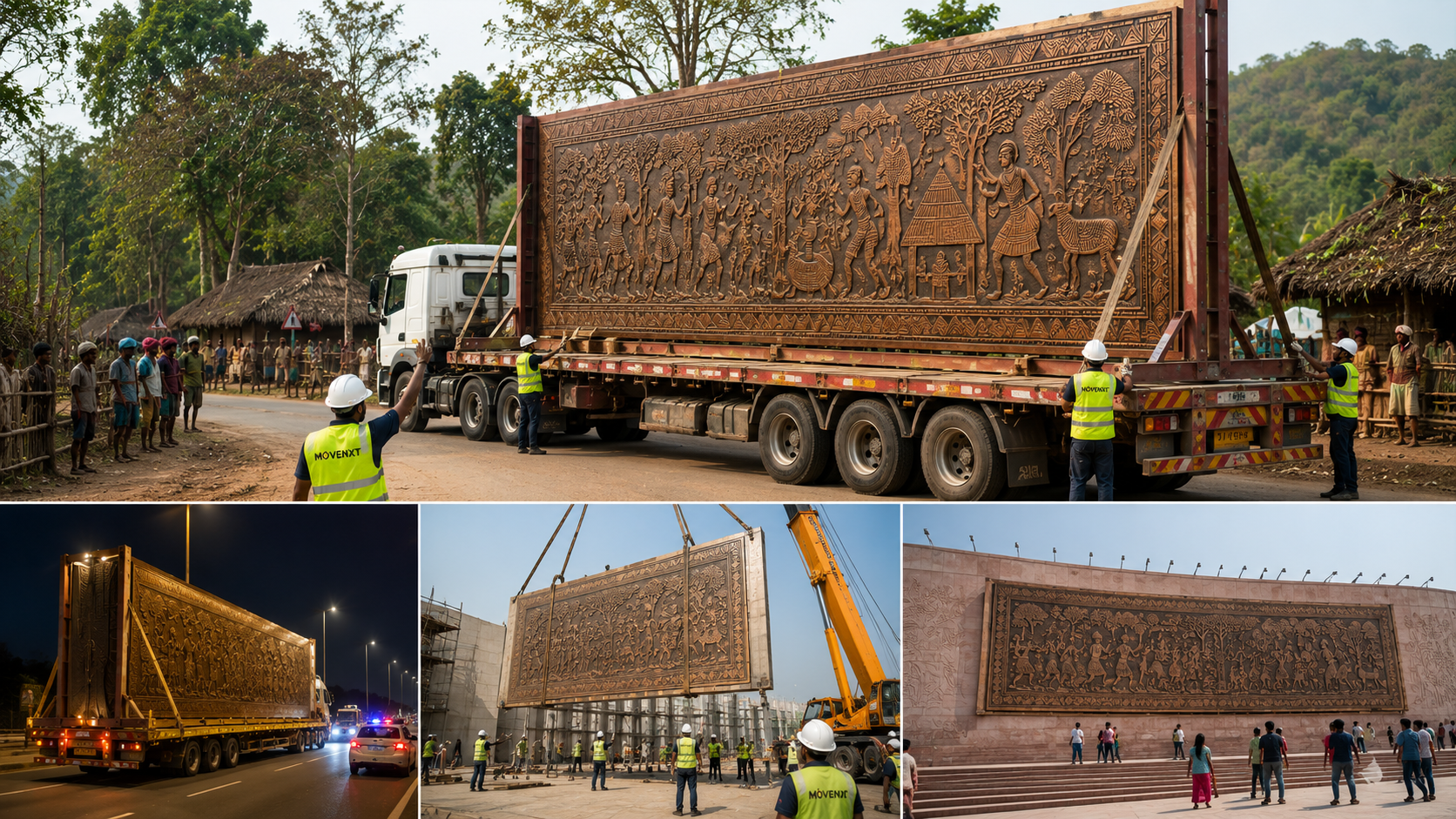 80-ft panels from a tribal area to a national landmark - government gallery sculpture install