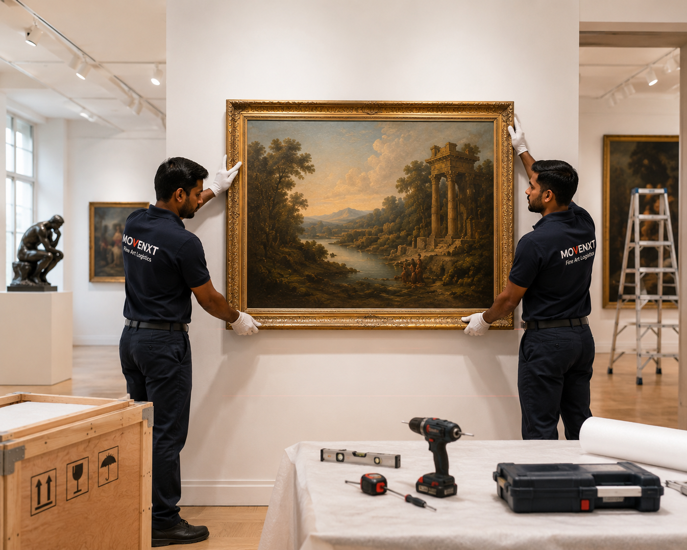 Professional fine art installation and de-installation - Fine Arts Logistics India