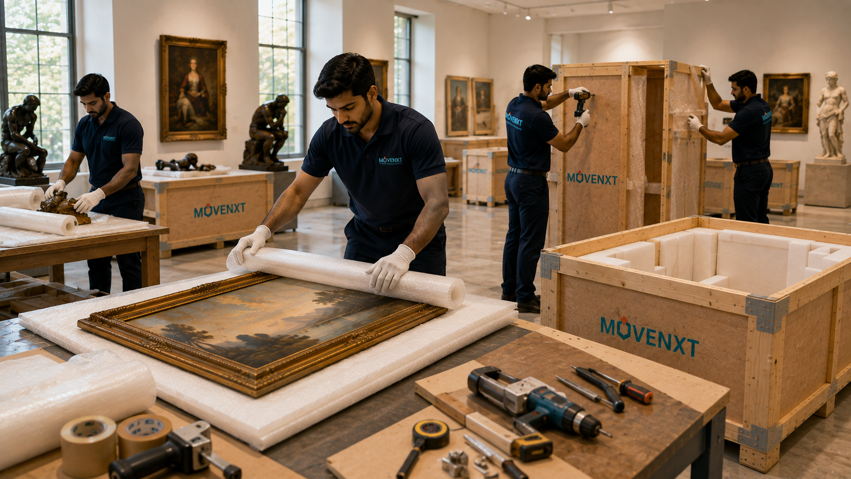 Packing and international crate - Fine Arts Logistics India custom crating