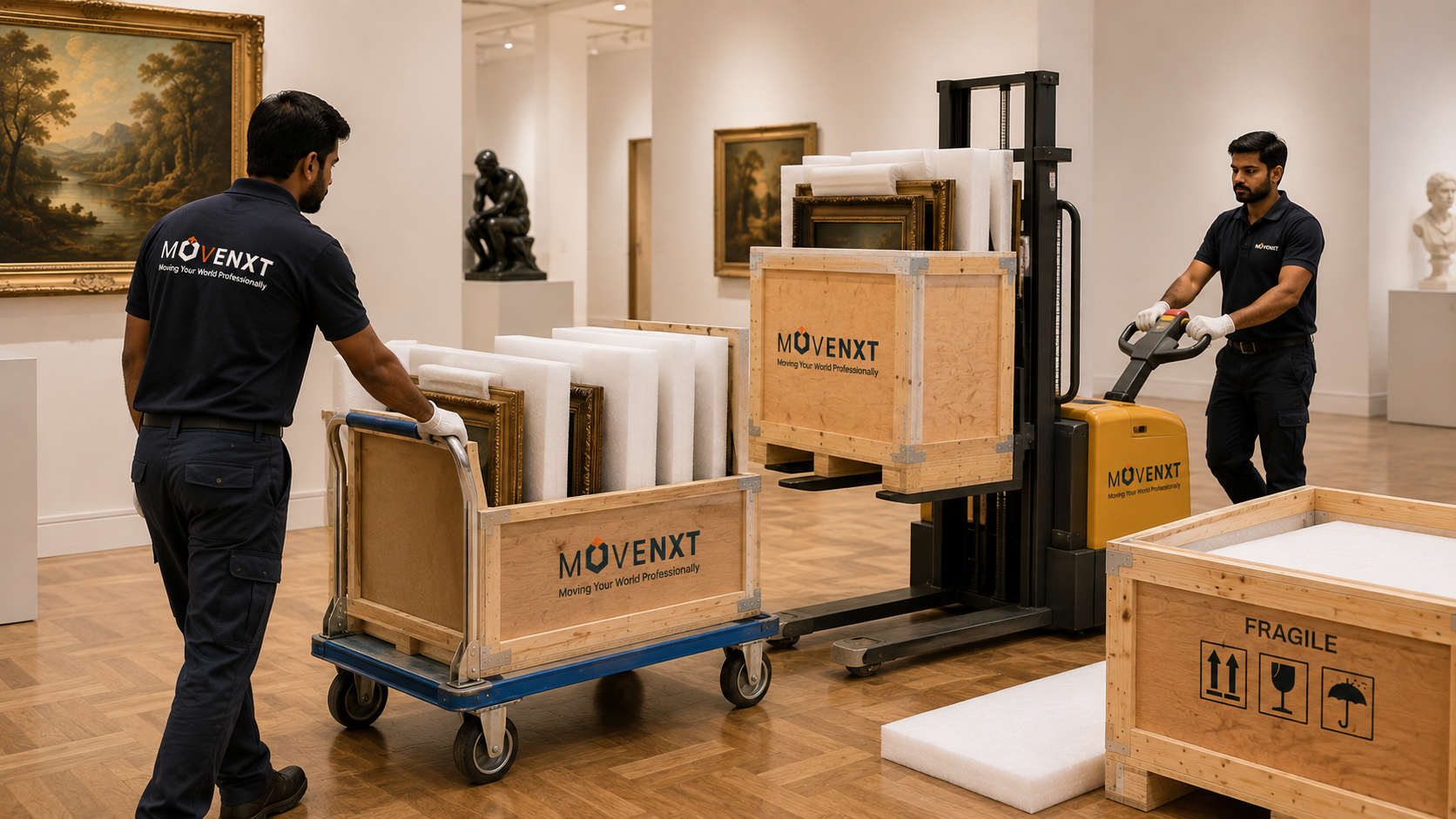 Specialised movement and crating of fine art
