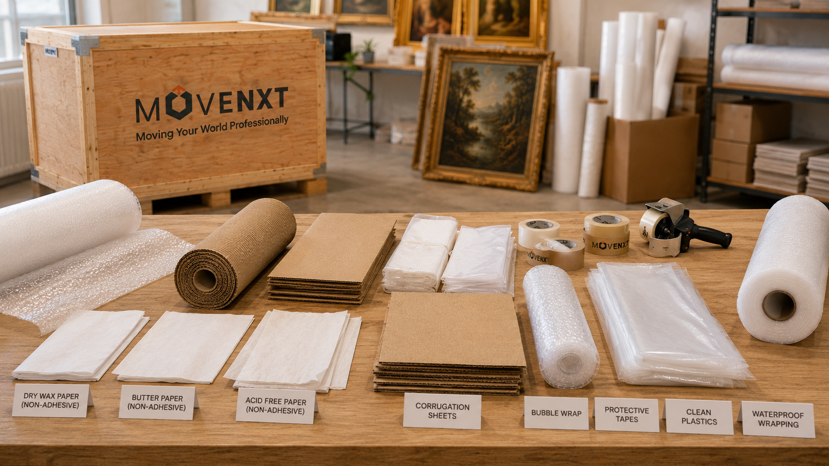 Professional packing materials for Fine Arts Logistics India