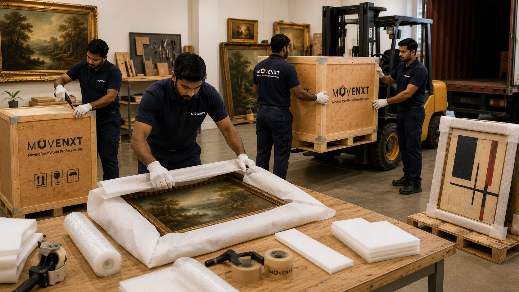 Skilled art handling and labour