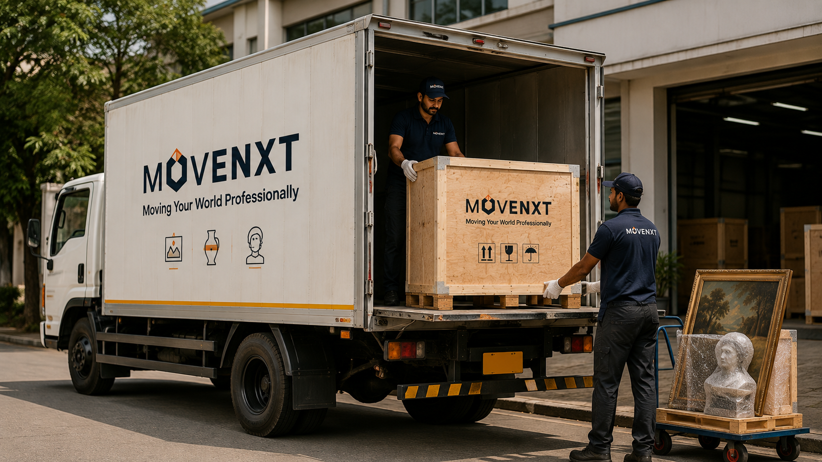 Truck transport - climate-controlled land fine art shipping
