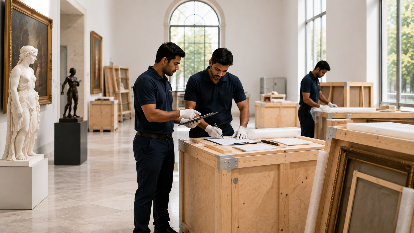 Brief and crate list - Gallery Logistics India exhibition packing plan