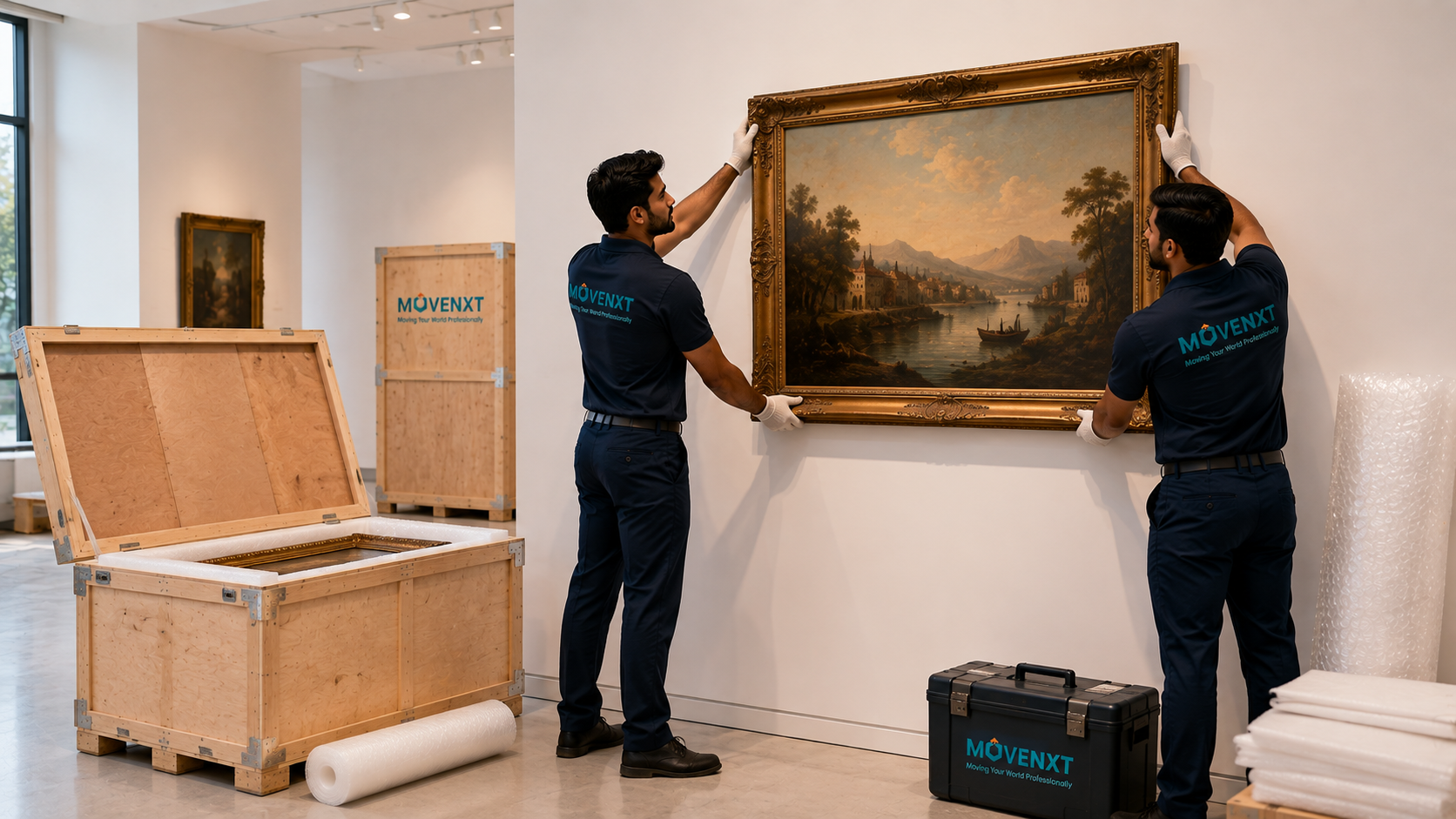 Install and open - Gallery Logistics India white-glove exhibition install