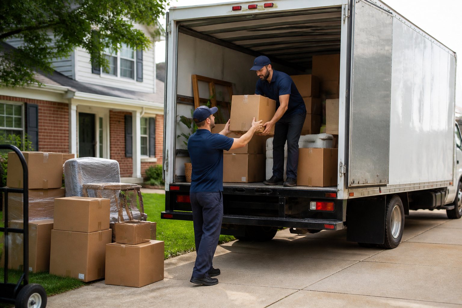 Household goods transport during relocation