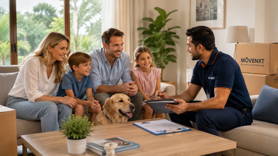International household move survey and quote