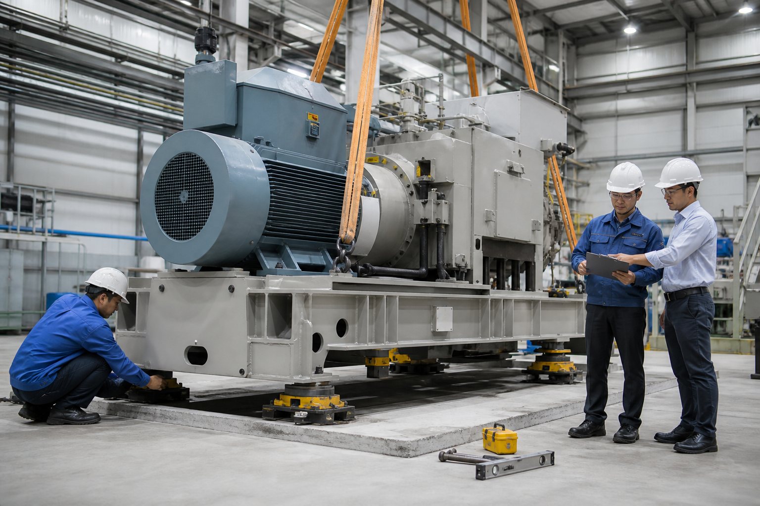 Industrial equipment positioning and handover at destination