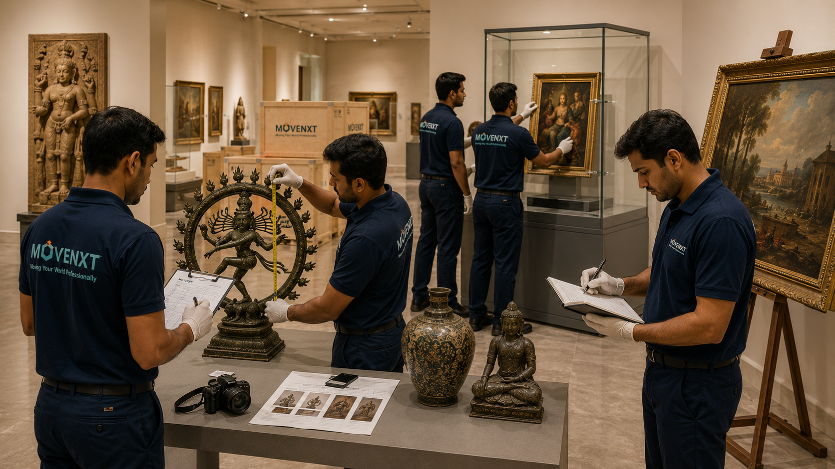 Collection survey - Museum Relocation India gallery walk with registrar