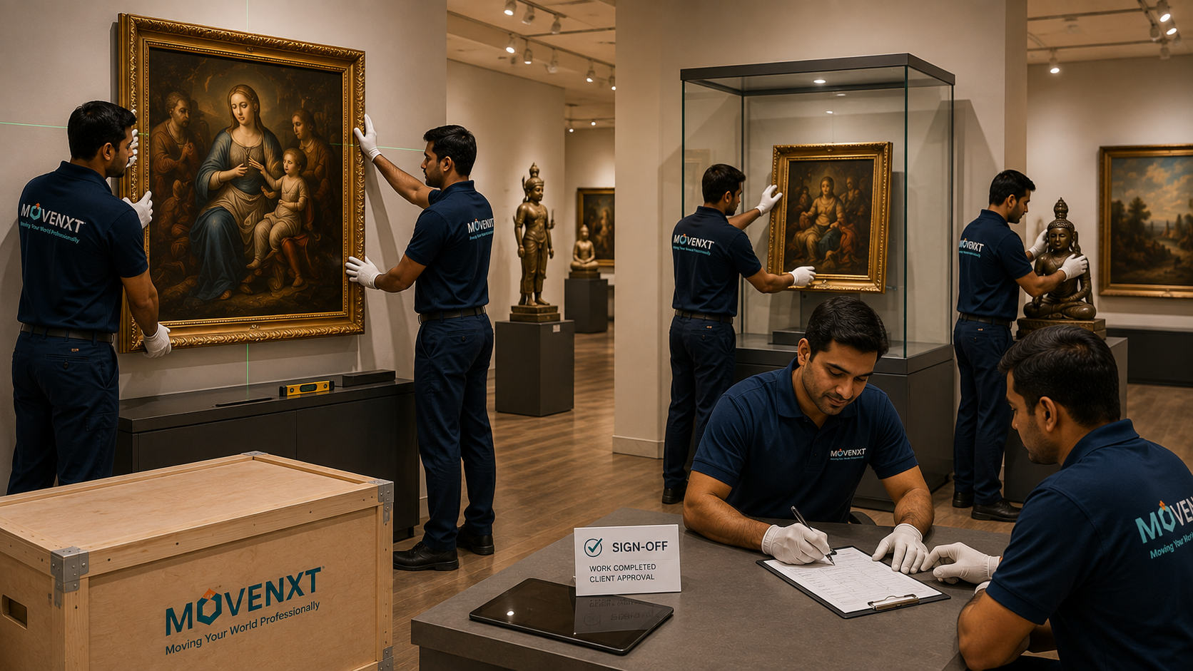 Re-install and sign-off - Museum Relocation India white-glove artwork installation