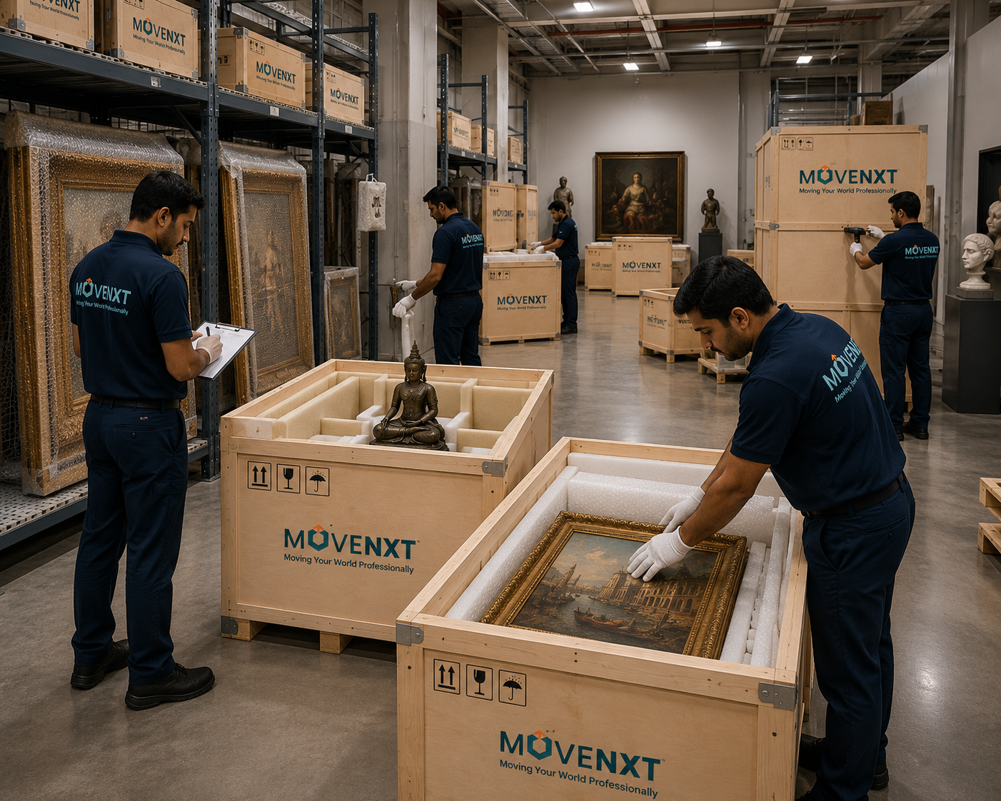 Secure holding while galleries are rebuilt - Museum Relocation India by MoveNXT