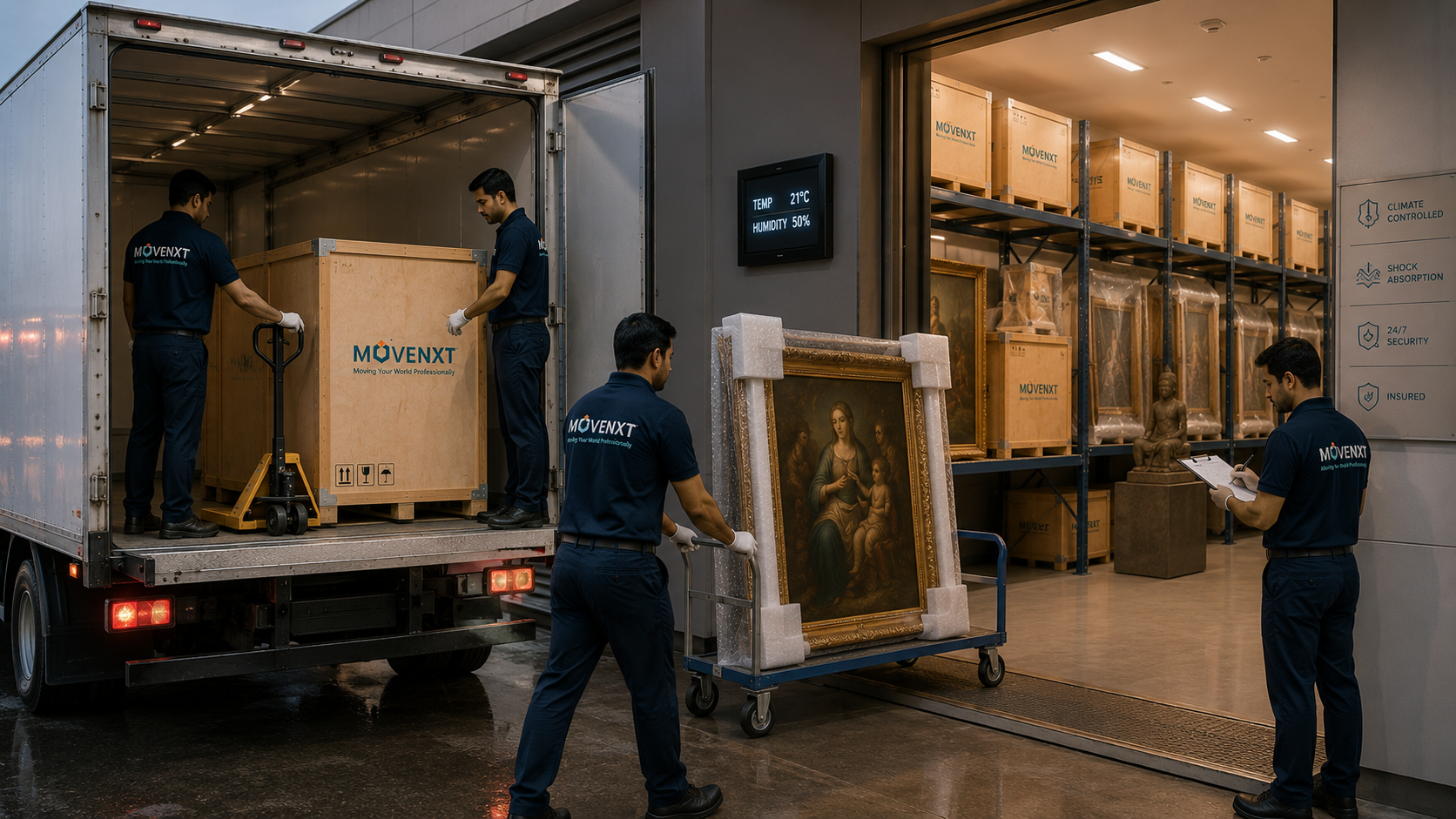 Transit and hold - Museum Relocation India climate-aware fine art transport