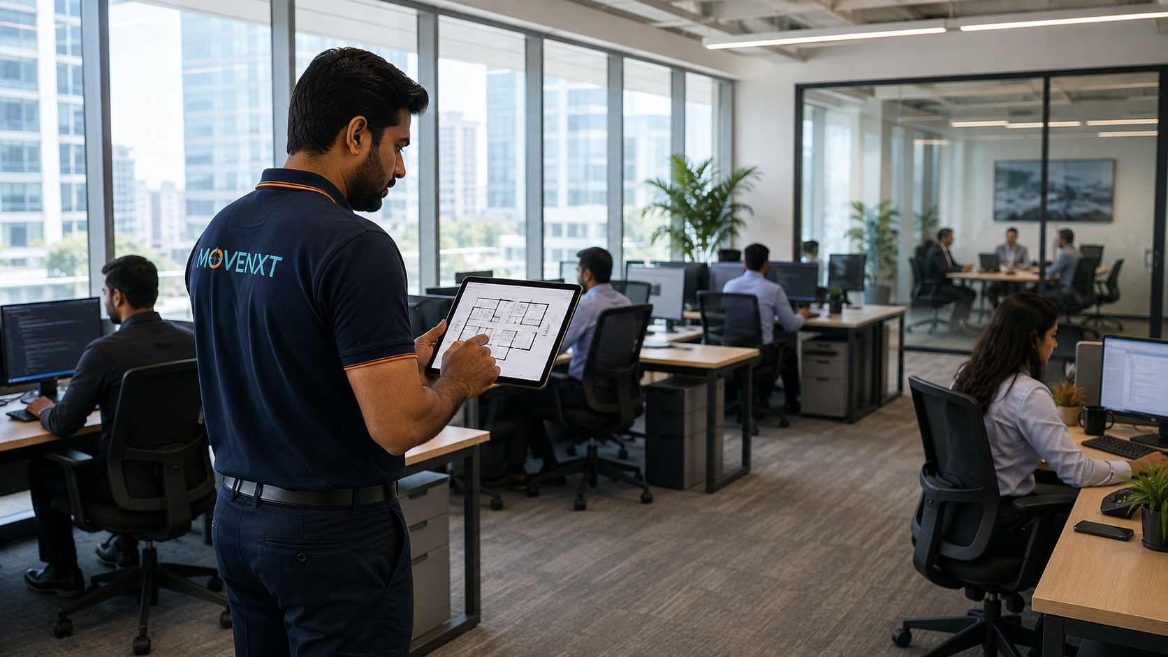 Office Relocation India site survey and floor planning