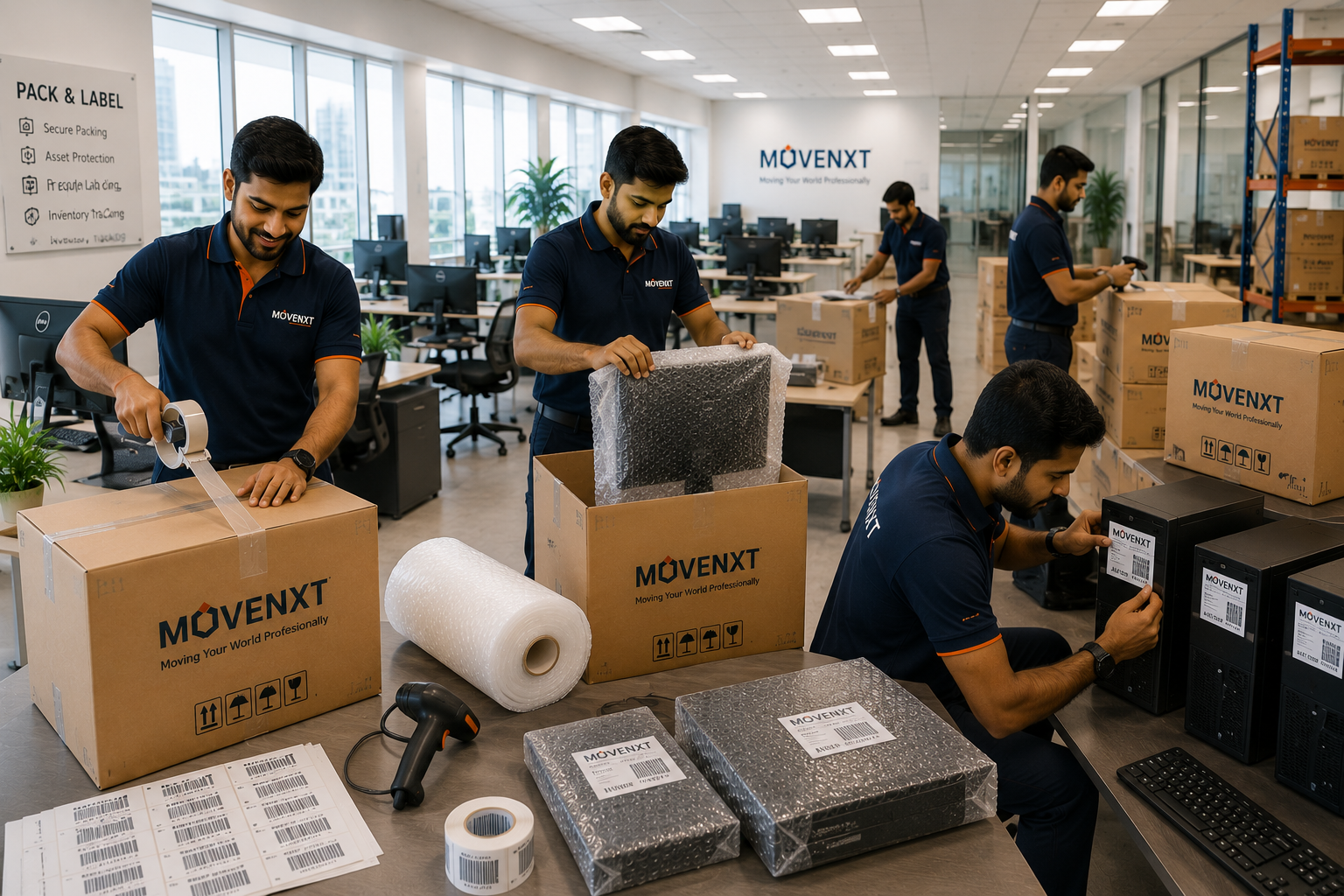 Workplace Mobility India pack and label of office assets